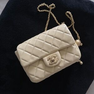 Chanel yellow mini crossbody bag